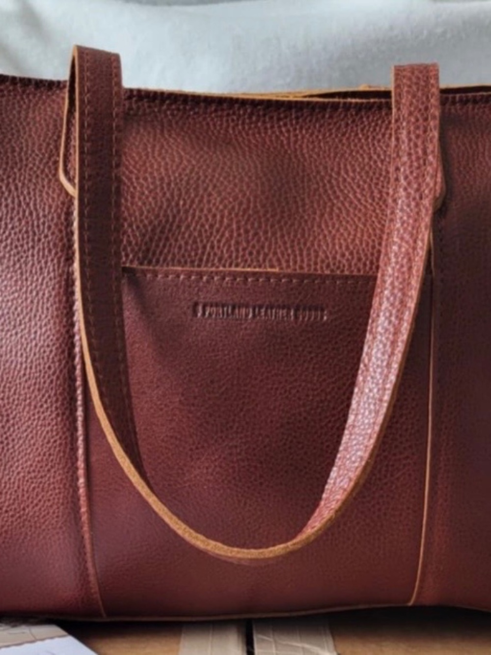 Portland Leather Goods Large Zip Lola ~ East West ~ Nutmeg